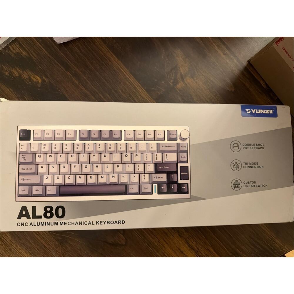 YUNZII AL80 Wireless Mechanical Keyboard Full Aluminum CNC Gateron Zero Switch